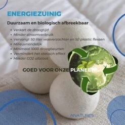 ANATURES Wollen XL Drogerballen 6 Stuks In Opbergmand – Herbruikbare Droogballen Wasdroger – Nieuw Zeelands RWS Schaapswol - Wasdrogerballen Duurzaam – Natuurlijke Wasverzachter -Lifestyle-Productwinkel 1200x1200 484