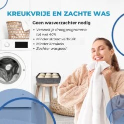 ANATURES Wollen XL Drogerballen 6 Stuks In Opbergmand – Herbruikbare Droogballen Wasdroger – Nieuw Zeelands RWS Schaapswol - Wasdrogerballen Duurzaam – Natuurlijke Wasverzachter -Lifestyle-Productwinkel 1200x1200 490