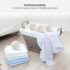 Wollen Drogerballen - Duurzaam & Milieuvriendelijk - Wasbol - Verkort Droogtijd - Droogballen - Hypoallergeen En Chemicaliënvrij - Bespaar Op Energierekening - Wasdroger Ballen - Wasbollen -Lifestyle-Productwinkel 1200x1200 504