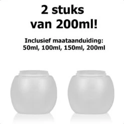 Dayshake Doseerbol Met Maataanduidingen (2 Stuks) - 200 Ml- Vloeibaar Wasmiddel Doseren - Wasbol - Herbruikbaar - Plastic - Voor Wasmachine - Alternatief Voor Doseerdop -Lifestyle-Productwinkel 1200x1200 511