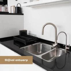 Baulk® - Afdruiprek - Afdruiprek Met Lekbak - Afwas - Droogrek Afwas - RVS - Bestekbak - Modern -Lifestyle-Productwinkel 1200x1200 664