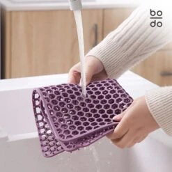 BODO Gootsteenmat Siliconen Donker Grijs - 34.5 X 34.5 Cm - Keuken Accessoires - Gootsteen Beschermer - Onderzetters Siliconen - Anti Kras -Lifestyle-Productwinkel 1200x1200 861