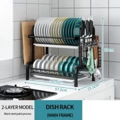 Merkloos Afdruiprek - Afdruiprek Met Lekbak - Afwas - Metaal - Zwart - RVS Afwasrek 11 Merkloos Afdruiprek - Afdruiprek Met Lekbak - Afwas - Metaal - Zwart - RVS Afwasrek -Lifestyle-Productwinkel 1200x1200 878