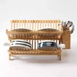 Merkloos Decopatent® Afdruiprek Voor Afwas - Bamboe - Hout - Inklapbaar Afdruiprek - Afwasrekje Inclusief Bestekhouder - Afwas Druiprek -Lifestyle-Productwinkel 1200x1200 923