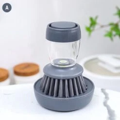 Afwasborstel Met Zeepdispenser – Met 3 Verschillende Opzet Stukken – Inclusief Houder – Grijs – Afwas Borstel Zeepreservoir – Zeep Handborstel – Doseerpomp – Afwasmiddel Dispenser – Navulbaar -Lifestyle-Productwinkel 1200x1200 976