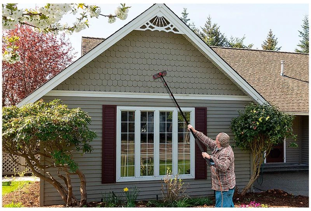 Telescoopsteel Met Borstel 6 Delige Set – Telescoop Met Borstel - Telescoopsteel Ramenwassen – Uitschuifbaar Tot 4,6 Meter - Met Zeepdispenser 4 Telescoopsteel Met Borstel 6 Delige Set – Telescoop Met Borstel - Telescoopsteel Ramenwassen – Uitschuifbaar Tot 4,6 Meter - Met Zeepdispenser - Afbeelding 2