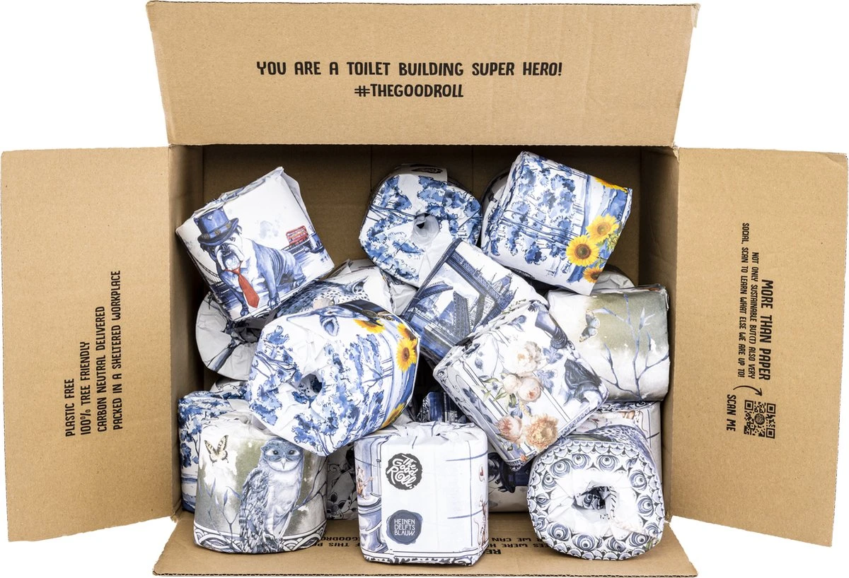 The Good Roll - WC Papier - 24 Stuks - 250 Vellen - 3 Laags - Heinen Delfts Blauw 3 The Good Roll - WC Papier - 24 Stuks - 250 Vellen - 3 Laags - Heinen Delfts Blauw
