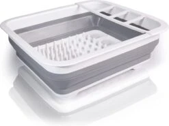 Amazy Afdruiprek Opvouwbaar & Bpa-vrij - Afdruiprek Voor Het Drogen Van Bestek, Borden, Glazen & Flessen - Afdruipmat In Grijs-wit Van Kunststof & Silicone Voor Gootsteen, Spoelbakken, Keuken -Lifestyle-Productwinkel 1200x900 14
