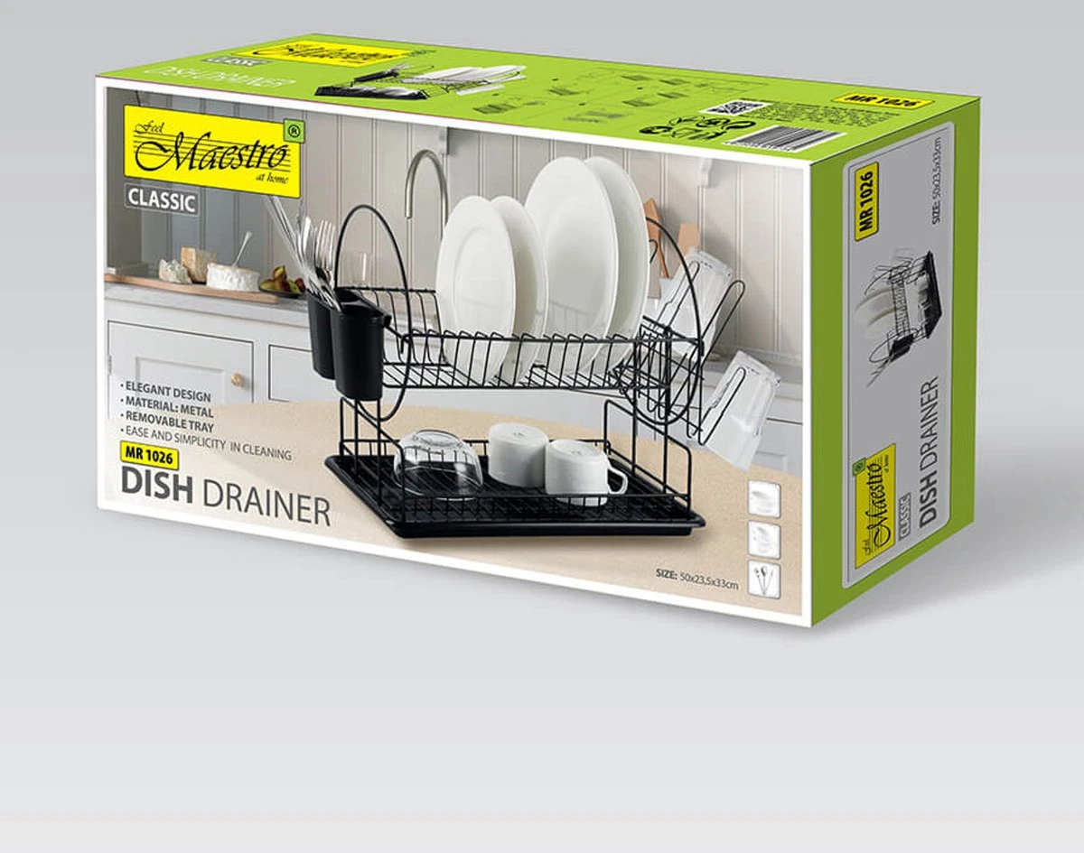 Maestro - Afdruiprek 2 Bestekrekken Wateropvangbak - 50cm 5 Maestro - Afdruiprek 2 Bestekrekken Wateropvangbak - 50cm - Afbeelding 3