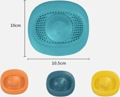 Merkloos Luxe Doucheputje Afvoer Plug Zeef Stopper Stop - Universele Haarfilter Haarvanger Gootsteenstop Afvoerstop Onderdeel Afvoerputje Stopper Putje Rooster Voor Wastafel Gootsteen Spoelbak Bad Douchebak Keuken Wasbak Badkuip Aanrecht - Siliconen - Blauw -Lifestyle-Productwinkel 1200x970 3