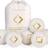 LuxerLiving Wasbol Set Van 6 - Droogt Tot 30% Sneller - Wasverzachter - Droger Ballen - Dryer Balls - Ecologisch - 100% Wol -Lifestyle-Productwinkel 1200x971