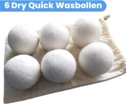 DRYQUICK Drogerballen- Wasbollen- Duurzaam Schapenwol - Herbruikbaar- 6 XL Wasballen Wit 17 DRYQUICK Drogerballen- Wasbollen- Duurzaam Schapenwol - Herbruikbaar- 6 XL Wasballen Wit -Lifestyle-Productwinkel 1200x997 1