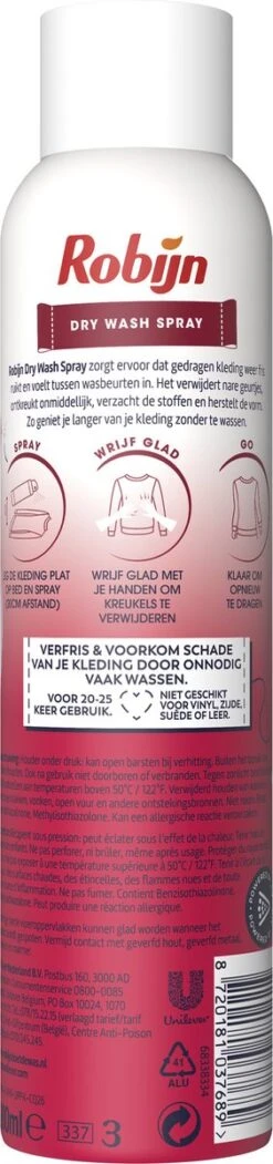 Robijn Pink Sensation Dry Wash Spray - 6 X 200 Ml - Voordeelverpakking -Lifestyle-Productwinkel 282x1200 2