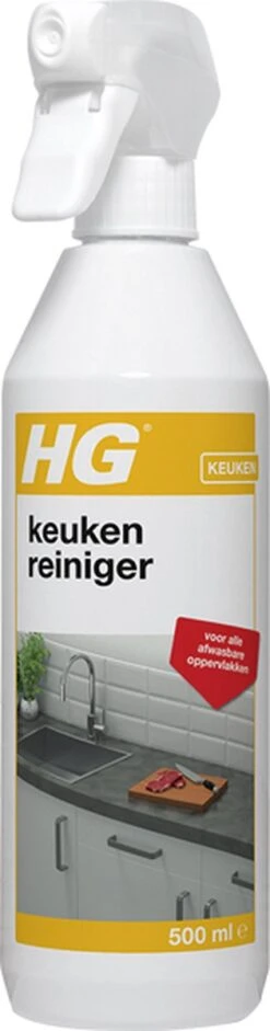 HG Keuken Reiniger - 500ml - Effectief En Hygiënisch - Voor Alle Afwasbare Oppervlakken -Lifestyle-Productwinkel 315x1200