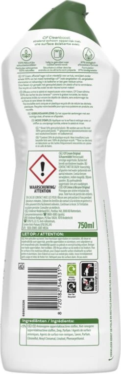 Cif CleanBoost Cream Original Schuurmiddel - 8 X 750 Ml - Voordeelverpakking -Lifestyle-Productwinkel 390x1200 5