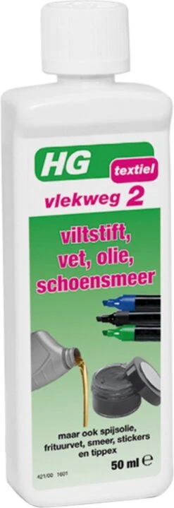 HG Vlekweg 2 - 50ml - Voor O.a. Vlekken Van Viltstift, Vet, Olie & Schoensmeer -Lifestyle-Productwinkel 412x1200 1