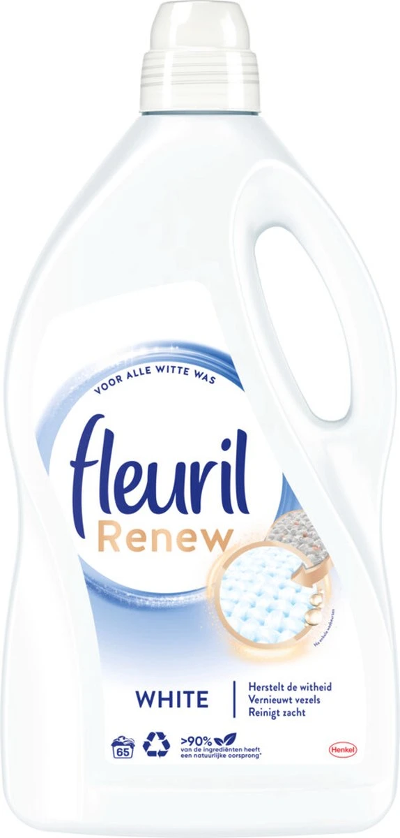 Fleuril Renew Wit - Vloeibaar Wasmiddel - Voordeelverpakking - 65 Wasbeurten 4 Fleuril Renew Wit - Vloeibaar Wasmiddel - Voordeelverpakking - 65 Wasbeurten - Afbeelding 2