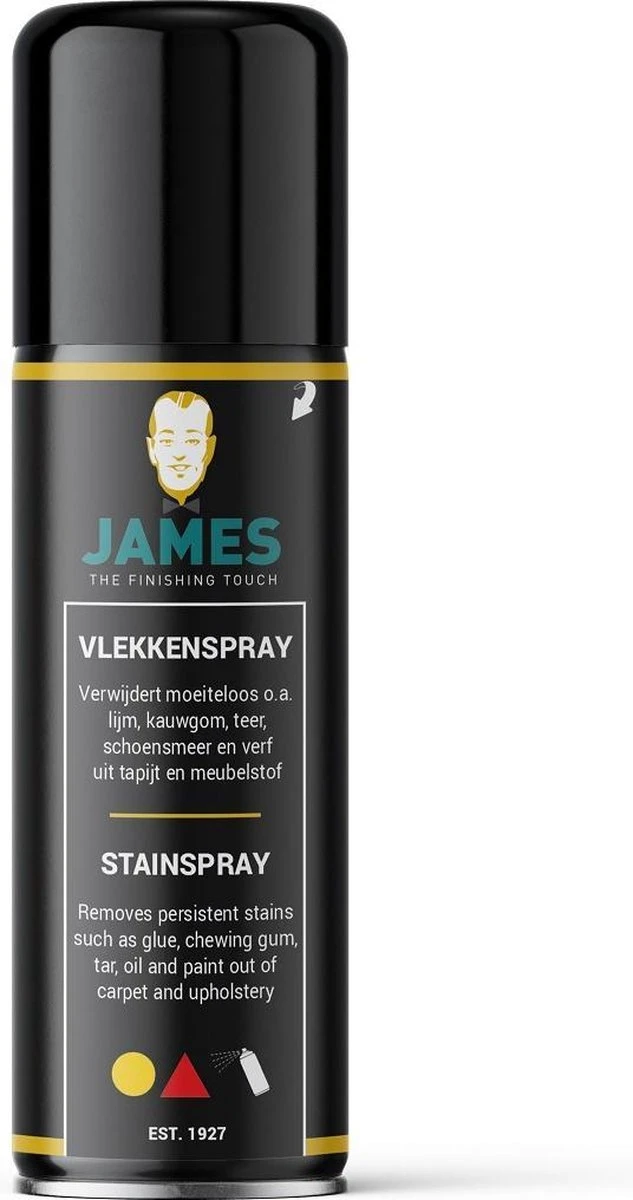 James Vlekkenspray - Verwijdert Schoensmeer, Vet, Olie, Verf En Lijmresten Op Tapijt, Karpet En Meubelstof - 3 James Vlekkenspray - Verwijdert Schoensmeer, Vet, Olie, Verf En Lijmresten Op Tapijt, Karpet En Meubelstof -