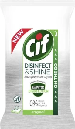 Cif Disinfect & Shine Wipes Original Desinfectie Schoonmaakdoekjes - 12 X 30 Doekjes - Voordeelverpakking -Lifestyle-Productwinkel 697x1200 1