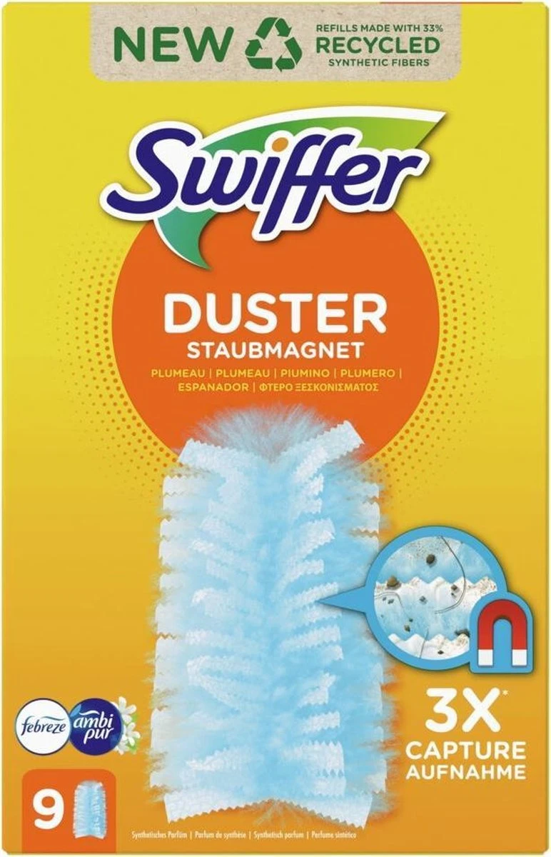 Swiffer Duster Trap & Lock-navullingen Met Een Geur Van Ambi Pur 9 Stuks 3 Swiffer Duster Trap & Lock-navullingen Met Een Geur Van Ambi Pur 9 Stuks