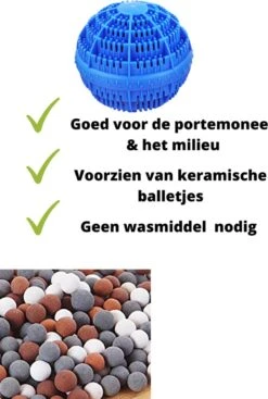 Merkloos V&P Wasbol Set Van 2 - Ecologische Wasbal - Keramische Balletjes - Duurzaam - Blauw - Wasmachine Reiniger - Wasmachine - Zonder Gebruik Van Wasmiddel -Lifestyle-Productwinkel 808x1200