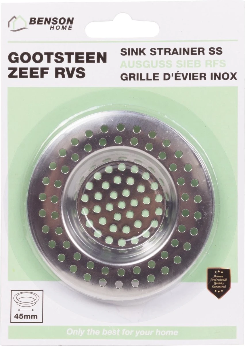 Benson Gootsteenzeef Rvs Op Kaart 4 Benson Gootsteenzeef Rvs Op Kaart - Afbeelding 2