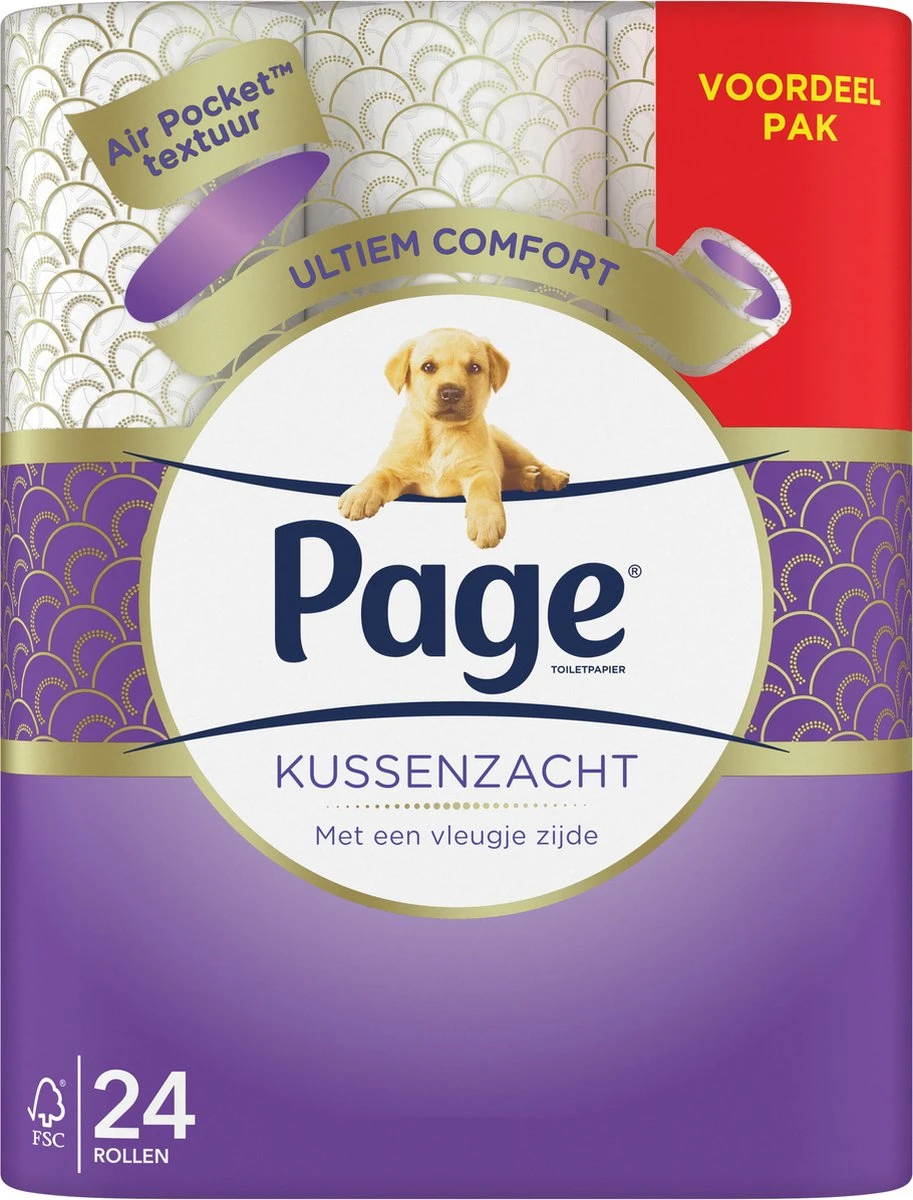 Page Toiletpapier - Kussenzacht Wc Papier - Voordeelverpakking - 24 Rollen 4 Page Toiletpapier - Kussenzacht Wc Papier - Voordeelverpakking - 24 Rollen - Afbeelding 2