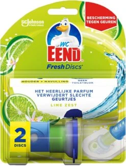 WC Eend Houder Fresh Discs Lime Zest + 3 X 6 Discs Navulling 7 WC Eend Houder Fresh Discs Lime Zest + 3 X 6 Discs Navulling -Lifestyle-Productwinkel 913x1200 5