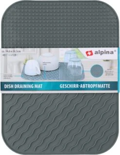 Alpina Afdruipmat - Droogmat - Siliconen - 26,5x34,5 Cm - Grijs -Lifestyle-Productwinkel 935x1200 2
